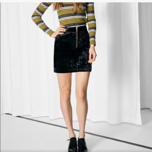& Other Stories Velvet Skirt